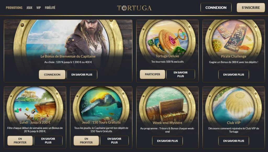 Bonus promotions tortuga