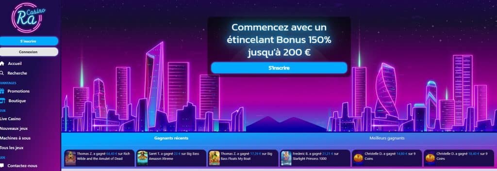 ra casino bonus bienvenue