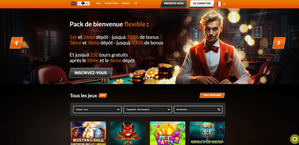 i24slots casino accueil